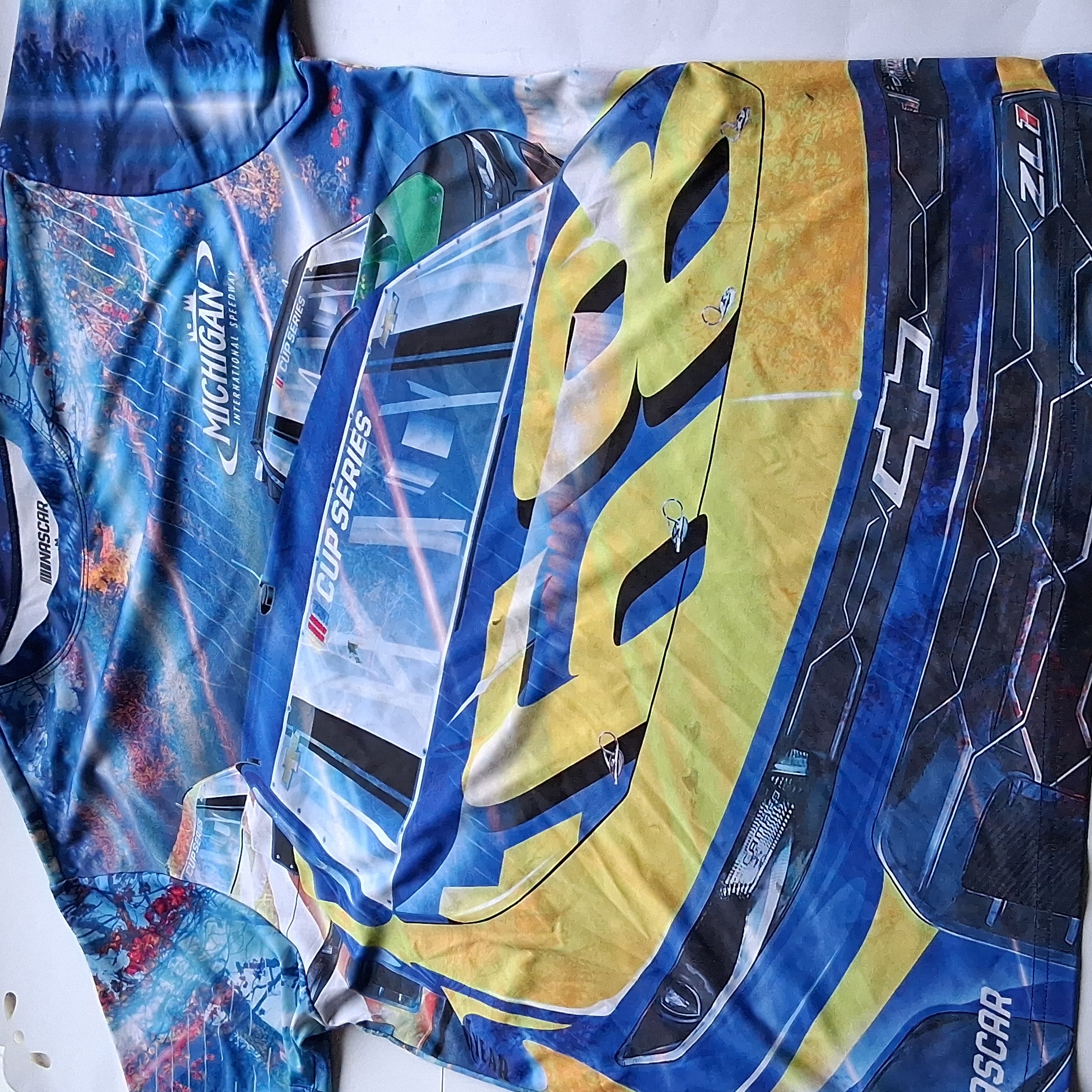 Nascar Michigan International Speedway T Shirt M Blue Short Sleeve